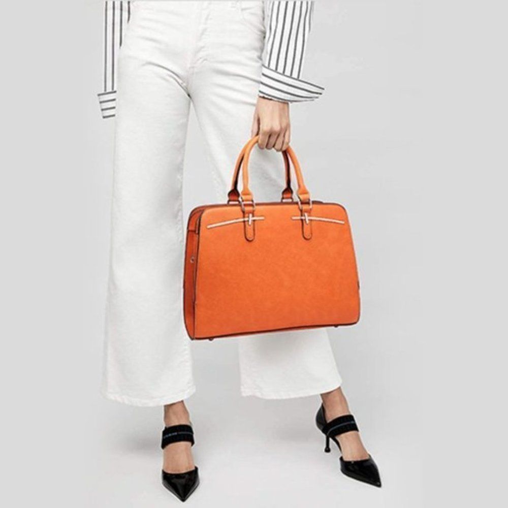 Satchel Handbags Shoulder Purses Totes Orange